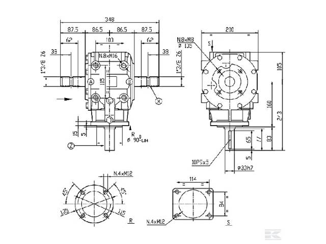 Γκρουπ καταστροφέα COMER T-312A με ρολίπ διαστάσεις: