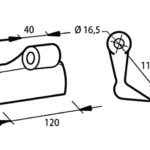 Σφυρί καταστροφέα 16,5-40-110 R110 προέλευσης Ιταλίας για καταστροφείς κλαδιών, χόρτων των κατασκευαστών ACMA, AGRICOM, CELLI, RINIERI, ORSI, FERRAND, MEAAT, SICMA (MIGLIANICO), TIERRE, TORTELLA