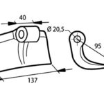Σφυρί καταστροφέα 20,5-40-137 R95 προέλευσης Ιταλίας για καταστροφείς κλαδιών, χόρτων μάρκας Φωτόπουλου, Agrimaster, Muratori, Zappator κ.α σε σχήμα χούφτας ειδικής σκλήρυνσης για περισσότερες αντοχές.