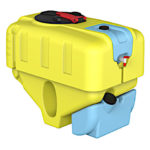 Βυτίο πλαστικό αναρτώμενης τουρμπίνας 500L PUGLIA PE